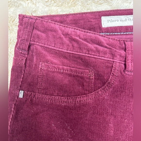 Anthropologie Pilcro and the Letterpress Serif burgundy corduroy skinny pants - Picture 4 of 7